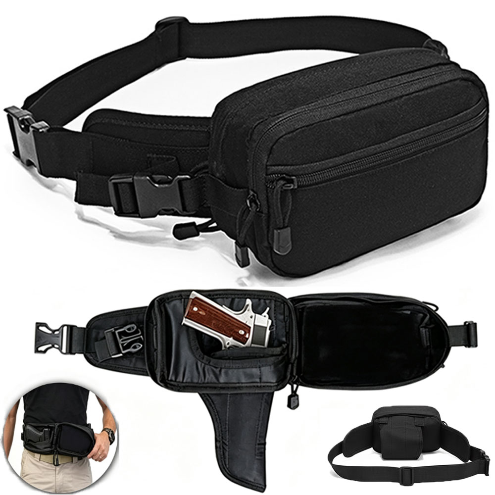 Edc Carry Holster - タクティカルピストルバッグ、銃用バッグ、隠しホルスター付き、銃ケース、チェストバッグ、ハンティング用、クロスボディバッグ、ファニーパック、EDCツールバッグ。