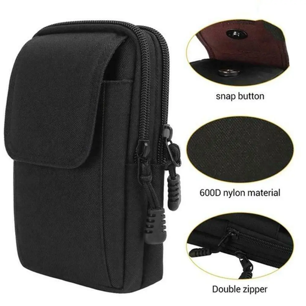 Edc Carry Belt Pouch - メンズ用タクティカルMOLLEベルトウエストポーチ。ランニング、キャンプ、小規模なアウトドア旅行に最適な、柔らかい素材を使用したミリタリーベルトポーチバッグ。
