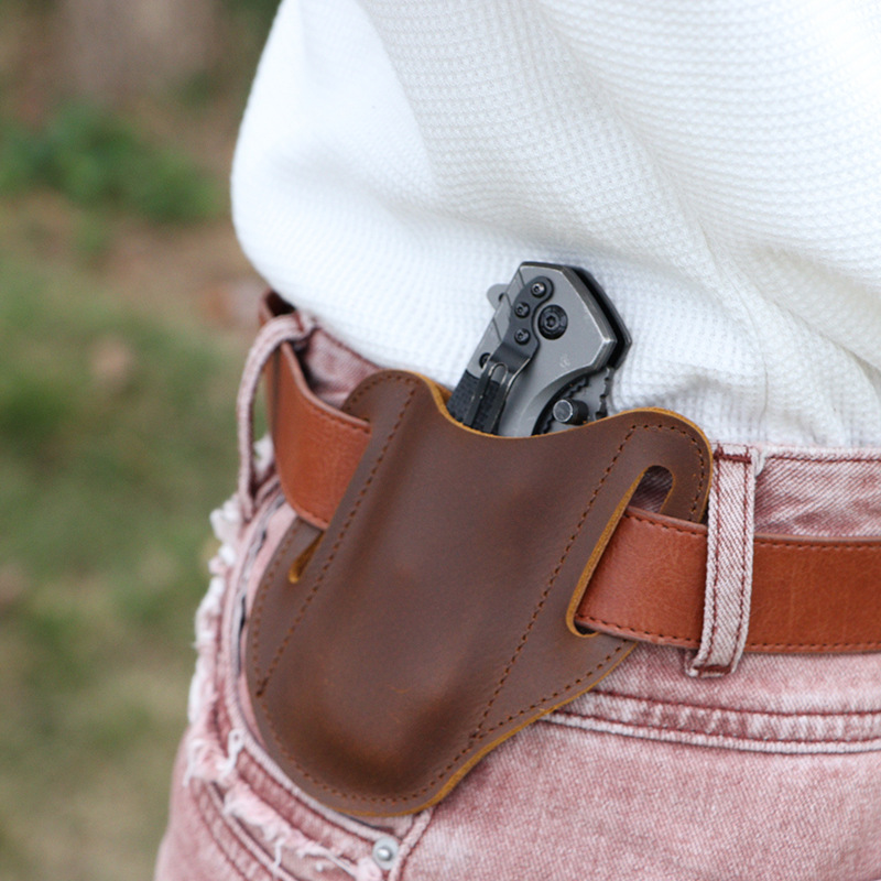 レザーEDCツールポーチ アウトドアタクティカル懐中電灯ホル - Edc Carry Belt Pouch のレビューと価格