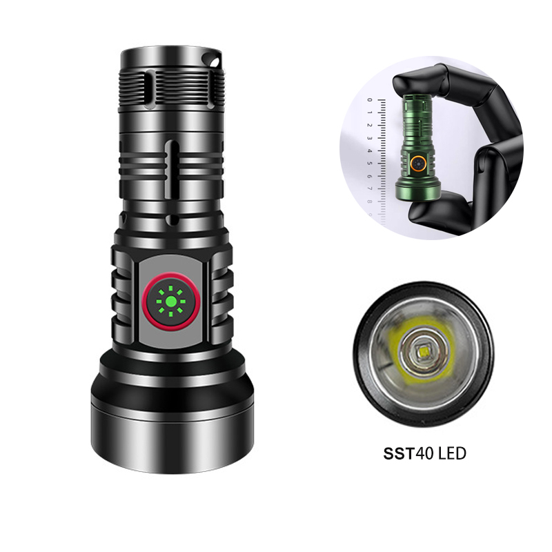 USB充電式LED懐中電灯,ハイパワー,長距離,フラッシュラ - Edc (Every Day Carry のレビューと価格
