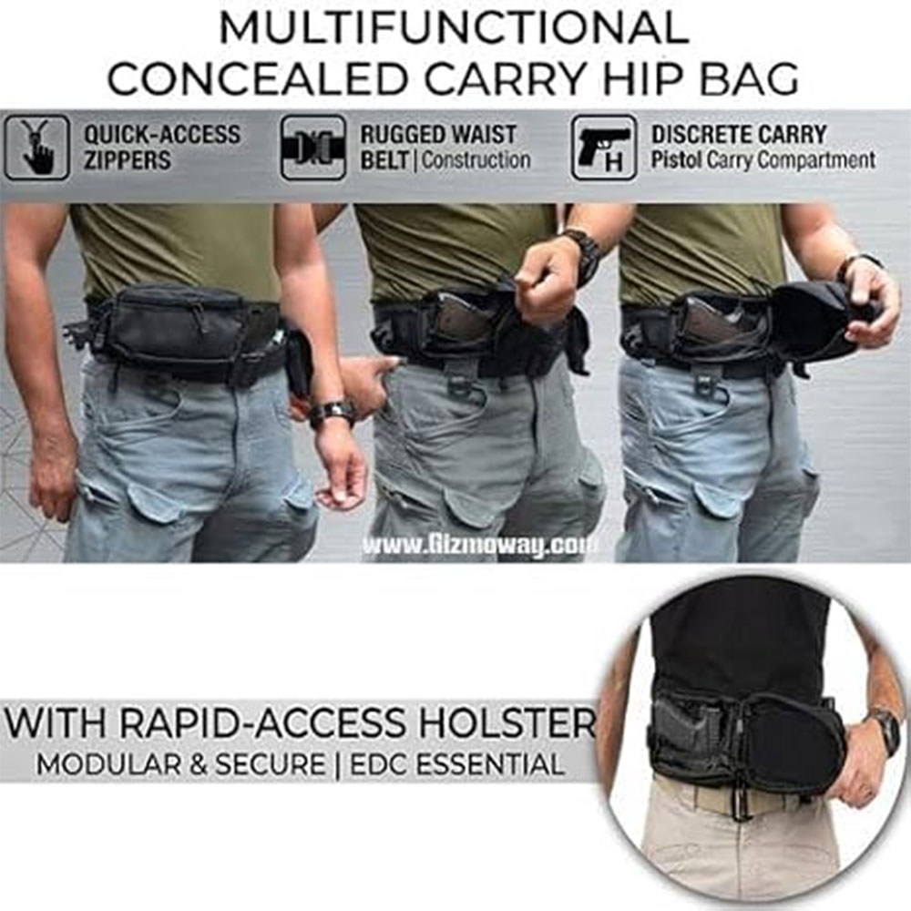 タクティカルピストルバッグ、銃用バッグ、隠しホルスター付き、 - Edc Carry Holster のレビューと価格
