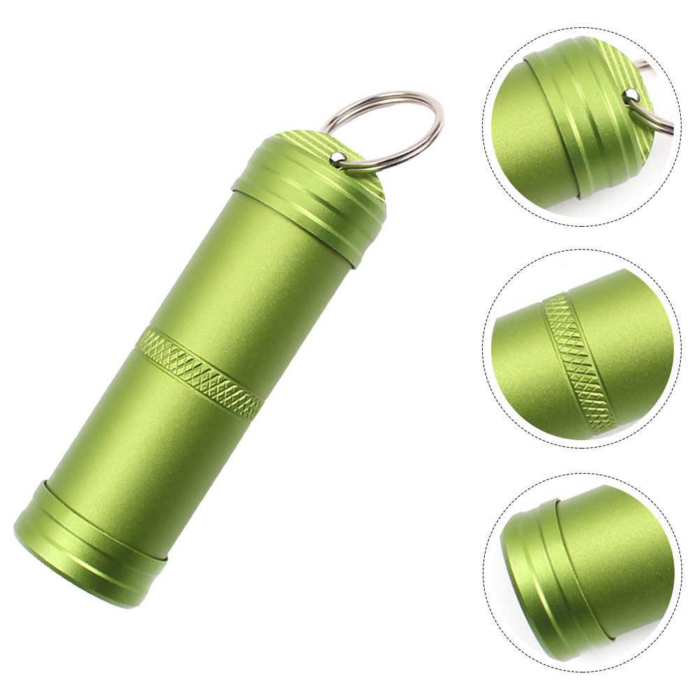 1個入り チタン合金製 防水 ピルケース ポータブル ミニサ - Pill Fob Capsule のレビューと価格