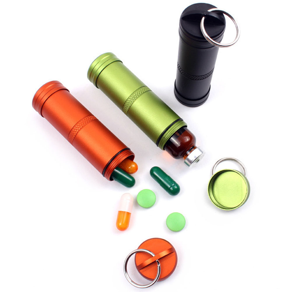1個入り チタン合金製 防水 ピルケース ポータブル ミニサ - Pill Fob Capsule のレビューと価格