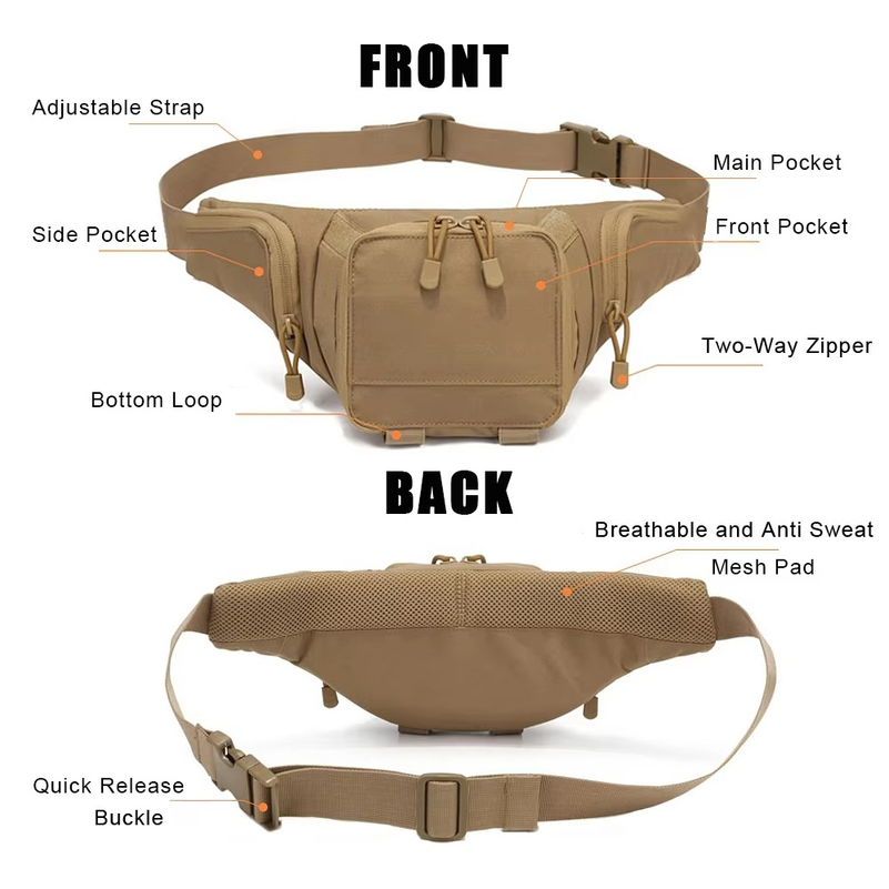 メンズ用スポーツ・ファニーパック。隠し携帯に適したウエストバ - Edc Carry Holster のレビューと価格