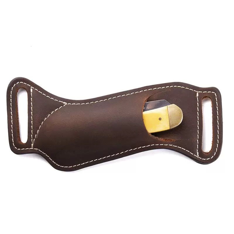 屋外用、本革製、腰に装着できるEDCナイフ用シース／ポーチ。 - Edc Carry Belt Pouch のレビューと価格